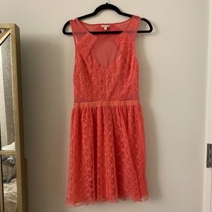 Guess pink lace dress with cutouts